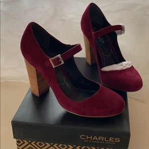 Brand New Charles David Merlot Suede Pumps